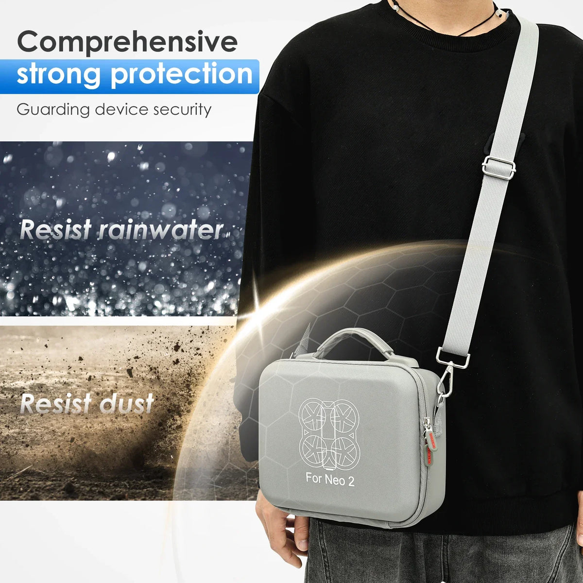DJI NEO 2 Shockproof Carrying Case | PU Shoulder Bag