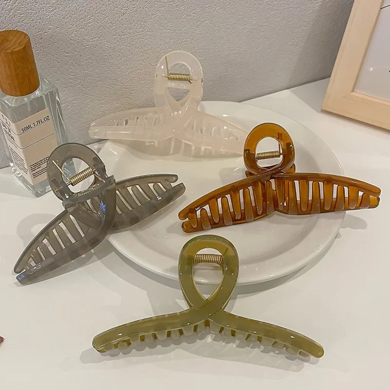 Large Acetate Claw Hair Clip – Korean Style Barrette for Women