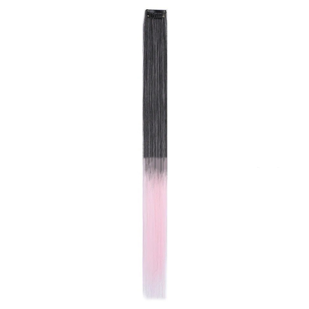 Rainbow Clip-In Hair Extensions – 22" Colorful Highlights