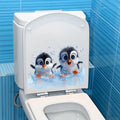 Penguin Toilet Lid Sticker – Waterproof Self-Adhesive PVC Decal