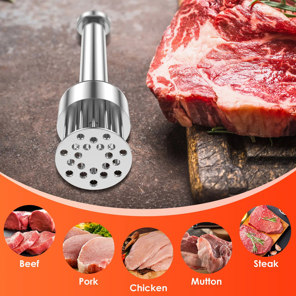 Nixie 21-Needle Handheld Meat Tenderizer – Stainless Steel