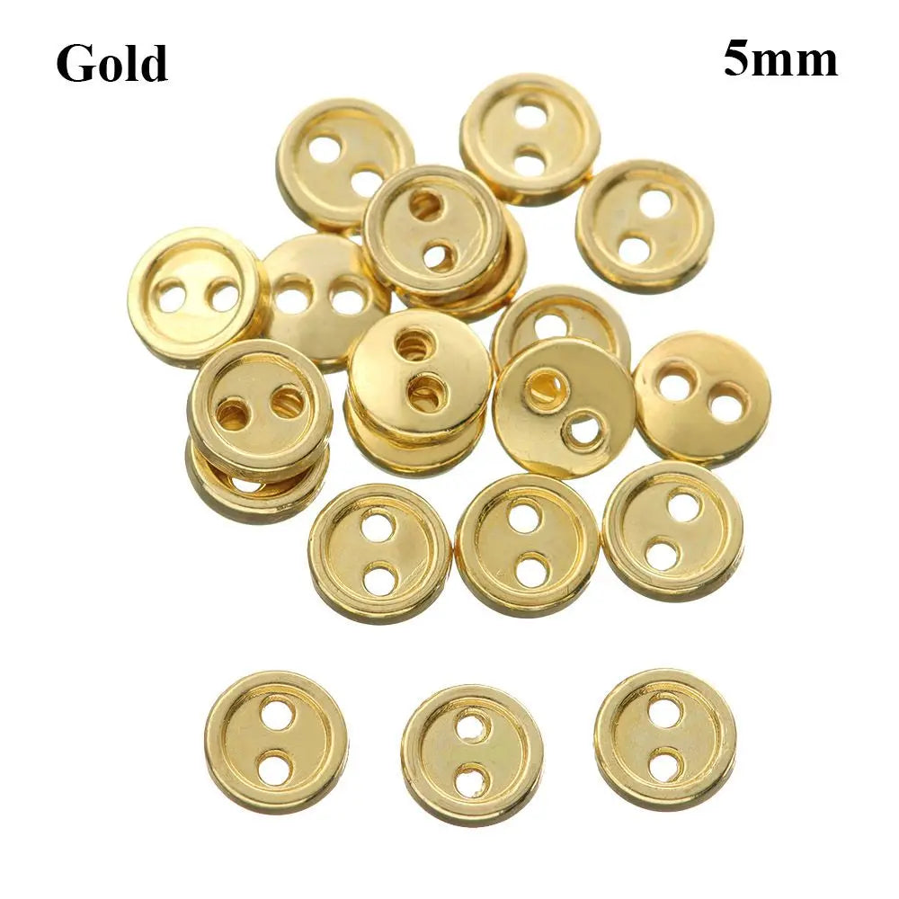 Mini Metal Buttons for Doll Clothes – 20pcs DIY Sewing Craft
