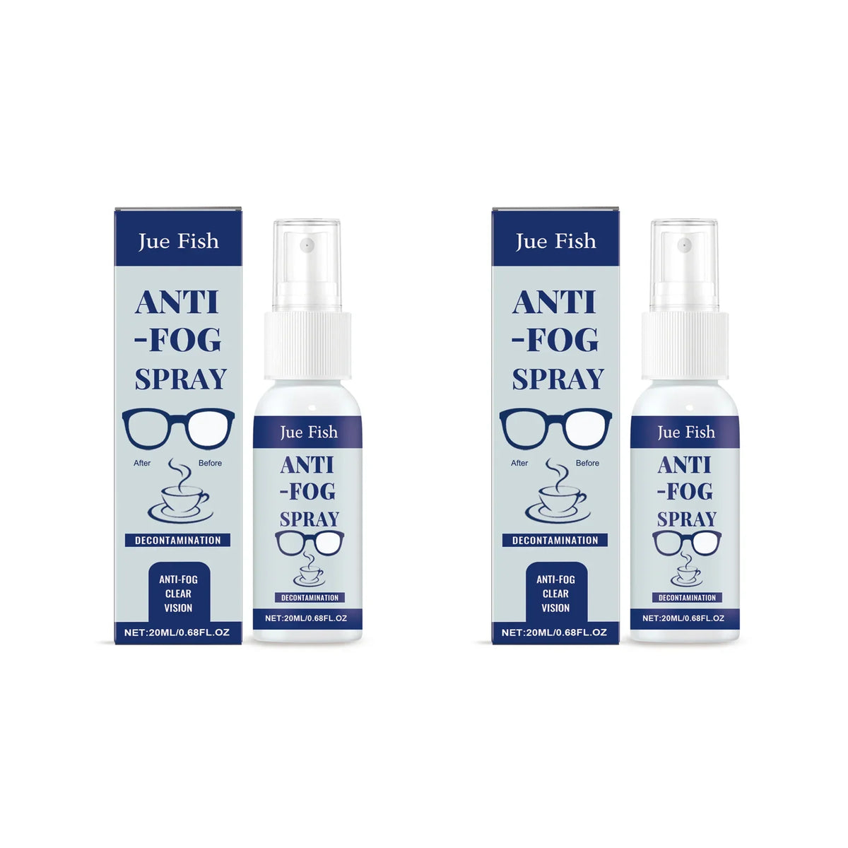 Jue-Fish Anti-Fog Eyeglass Lens Cleaning Spray 20ml