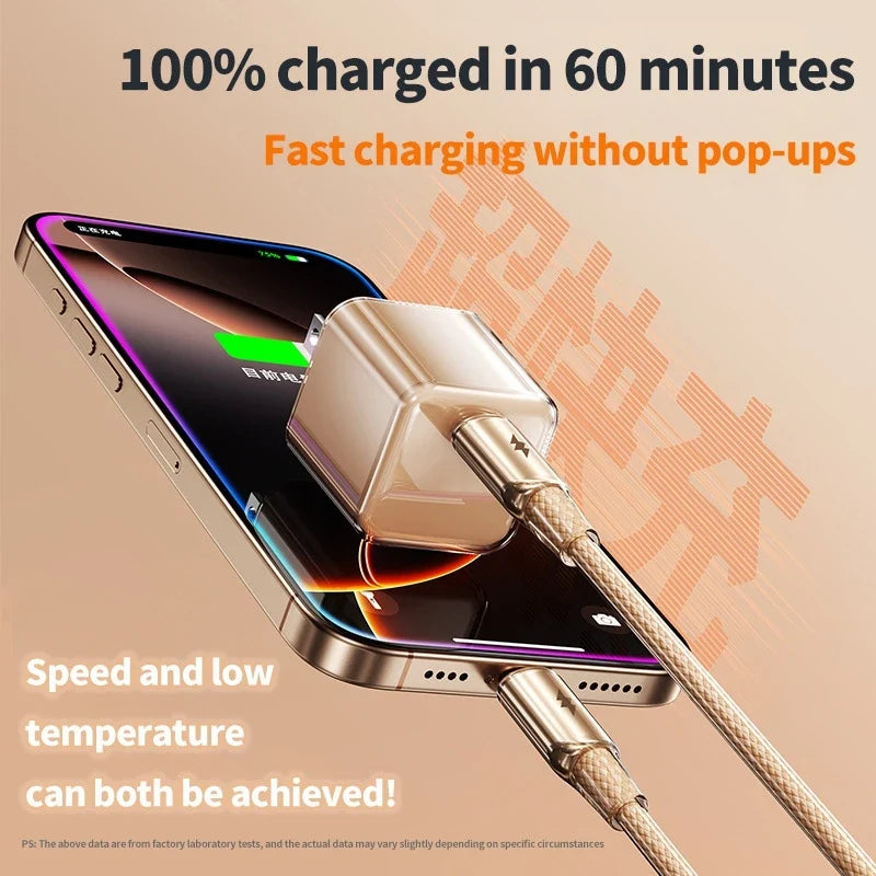 6A 100W Braided USB-A to USB-C Fast Charging Cable 480Mbps