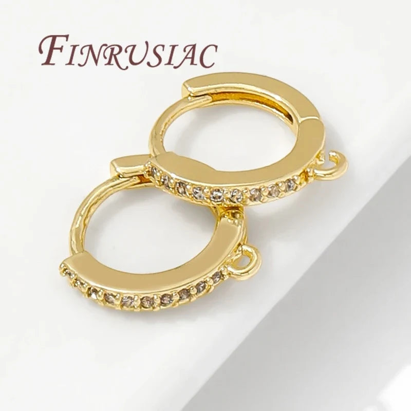 Rhodium-Plated Round Earring Hooks – DIY Jewelry Making Findings