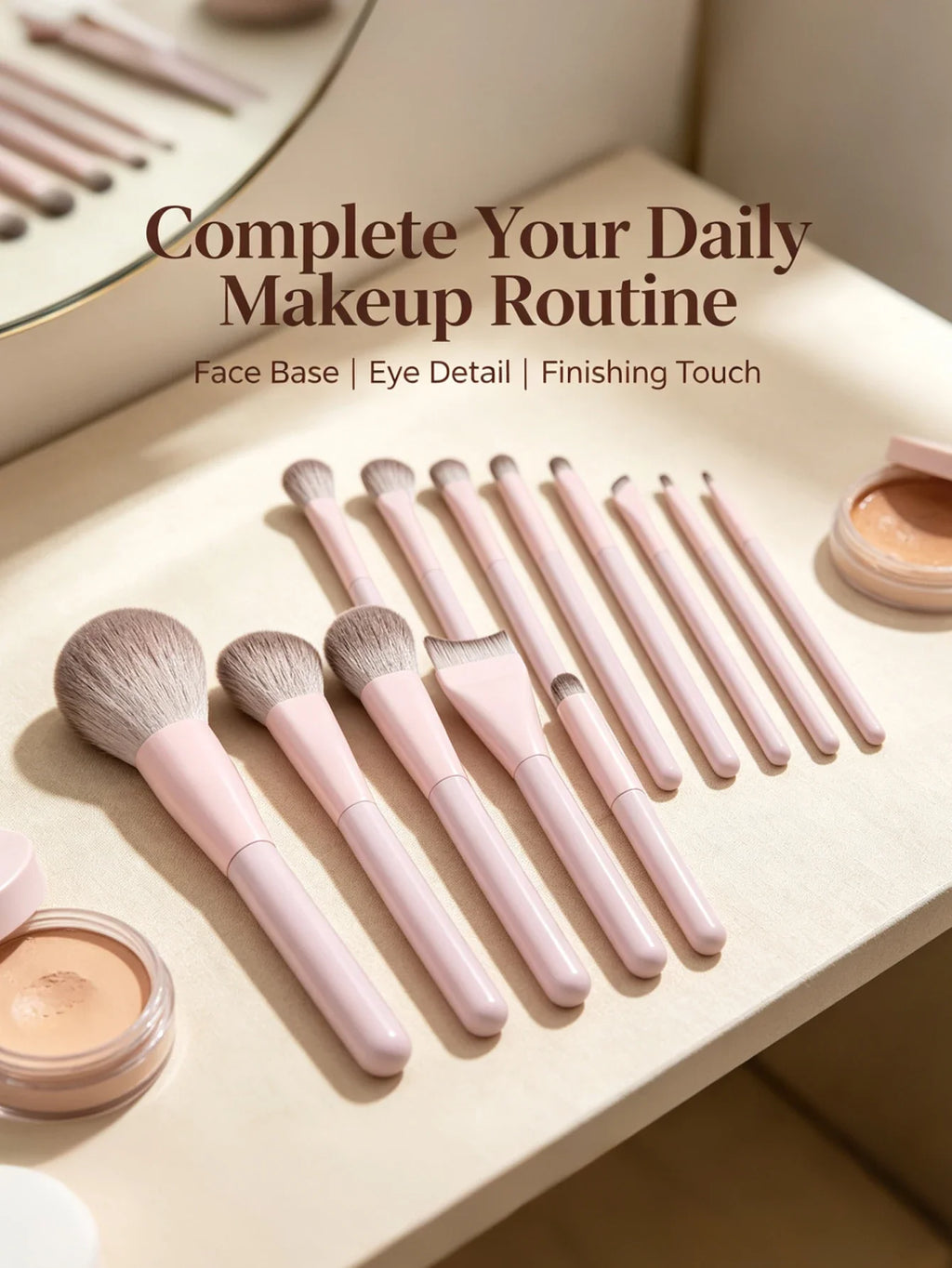 13/16Pcs Professional Makeup Brush Set for Beginners