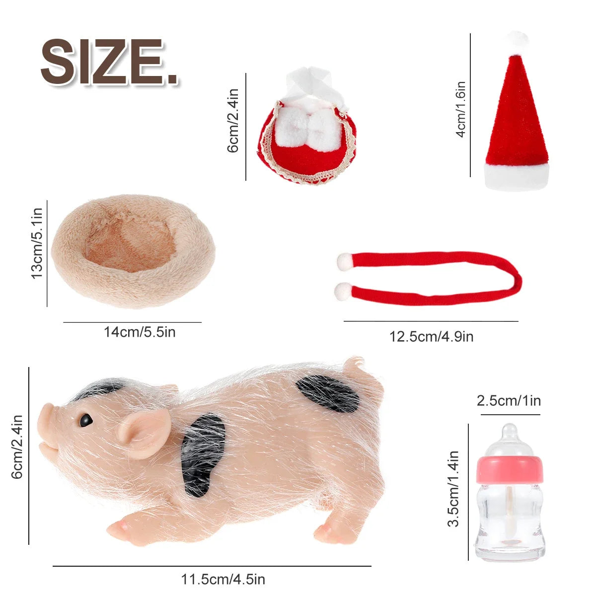 Mini Silicone Piglet Doll Toy Set – Lifelike Reborn Pig Gift