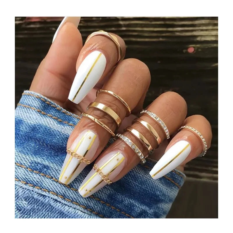 500pcs French Press-On Fake Nails – Full Coverage Acrylic Nail Set