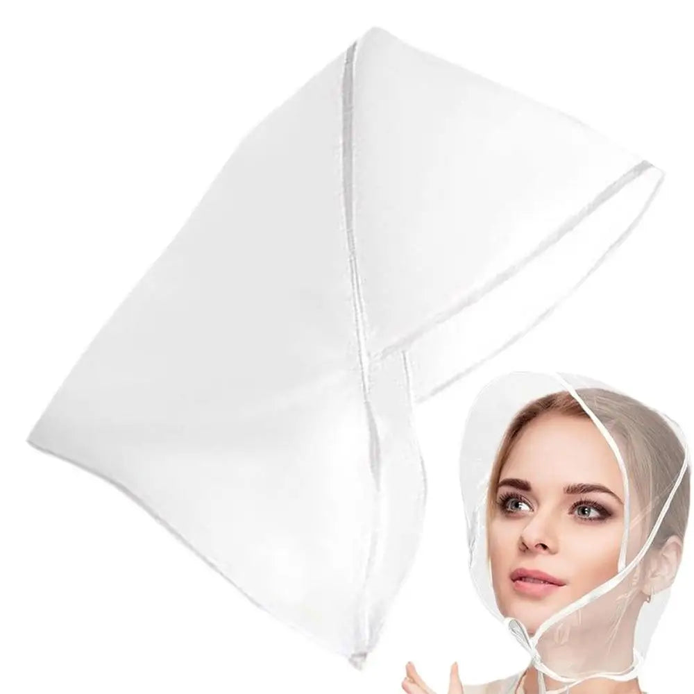 Women's Clear Wide-Brim Waterproof Rain Hat – Foldable & Reusable