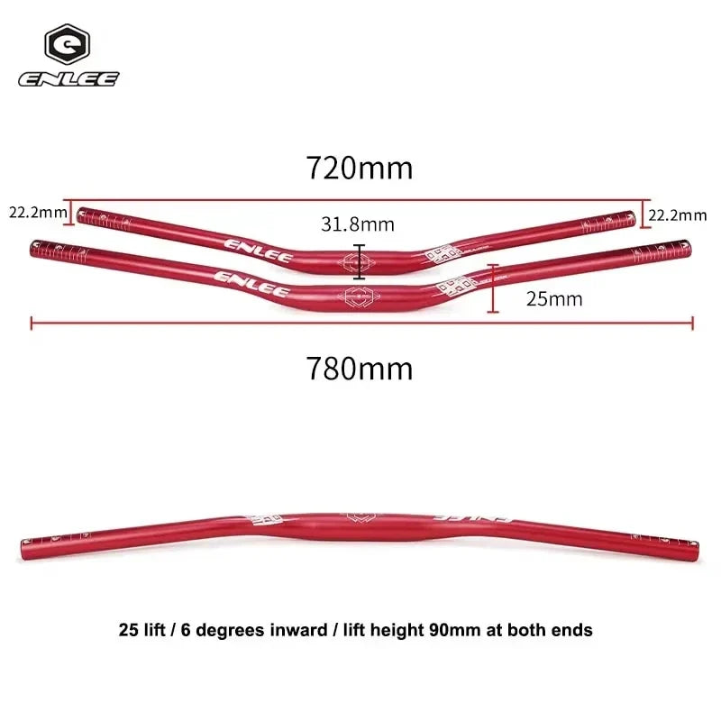 ENLEE MTB Handlebar 720mm 780mm 3D Forged Aluminum Alloy Bar