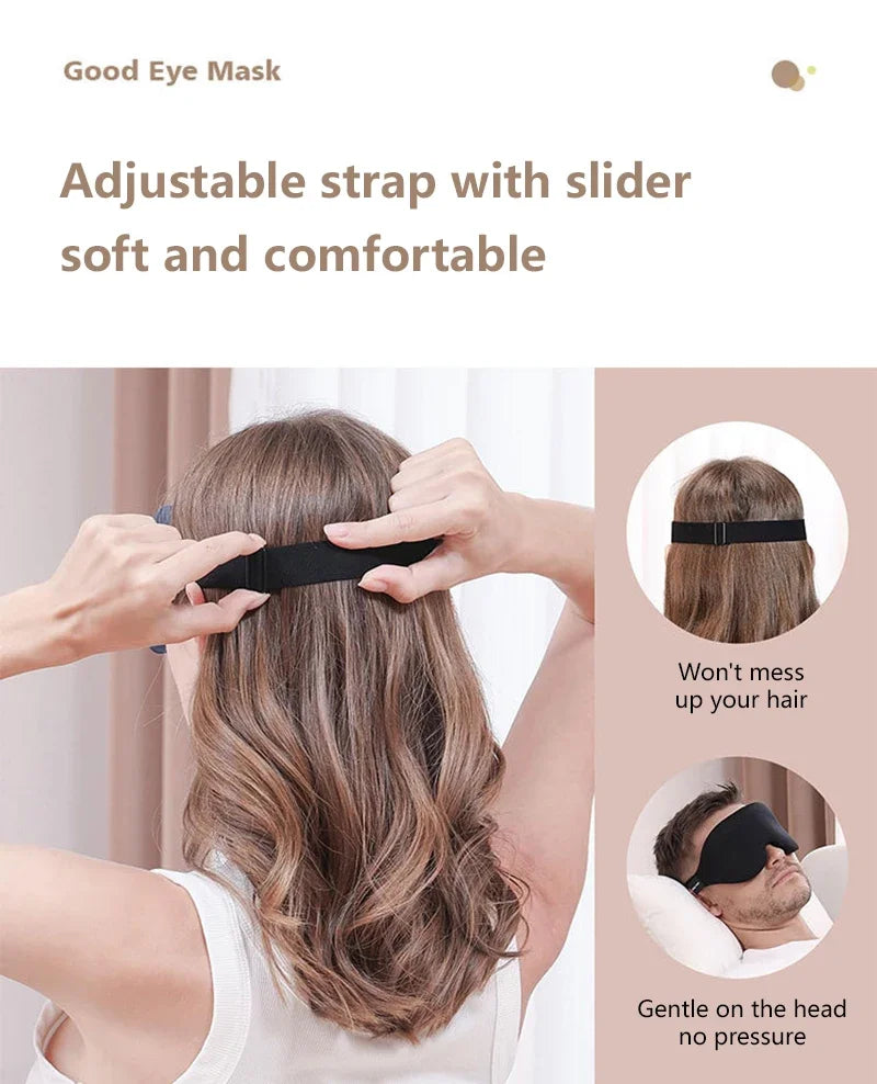 3D Sleep Eye Mask – Soft, Breathable & Light Blocking