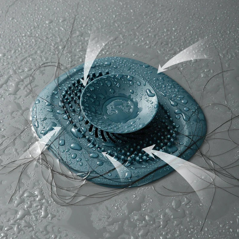 Silicone Hair Catcher Shower Drain Cover & Sink Strainer
