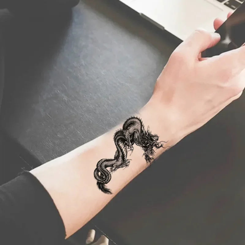 Mandala Henna Whale Feather Temporary Tattoo Stickers | Body Art