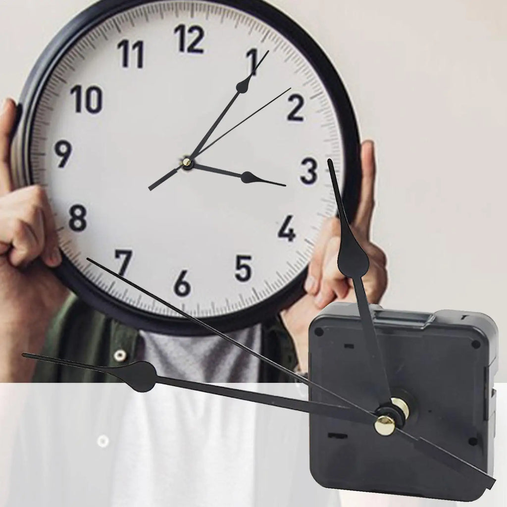 Silent Wall Clock Movement Mechanism – DIY Repair Kit with Hands