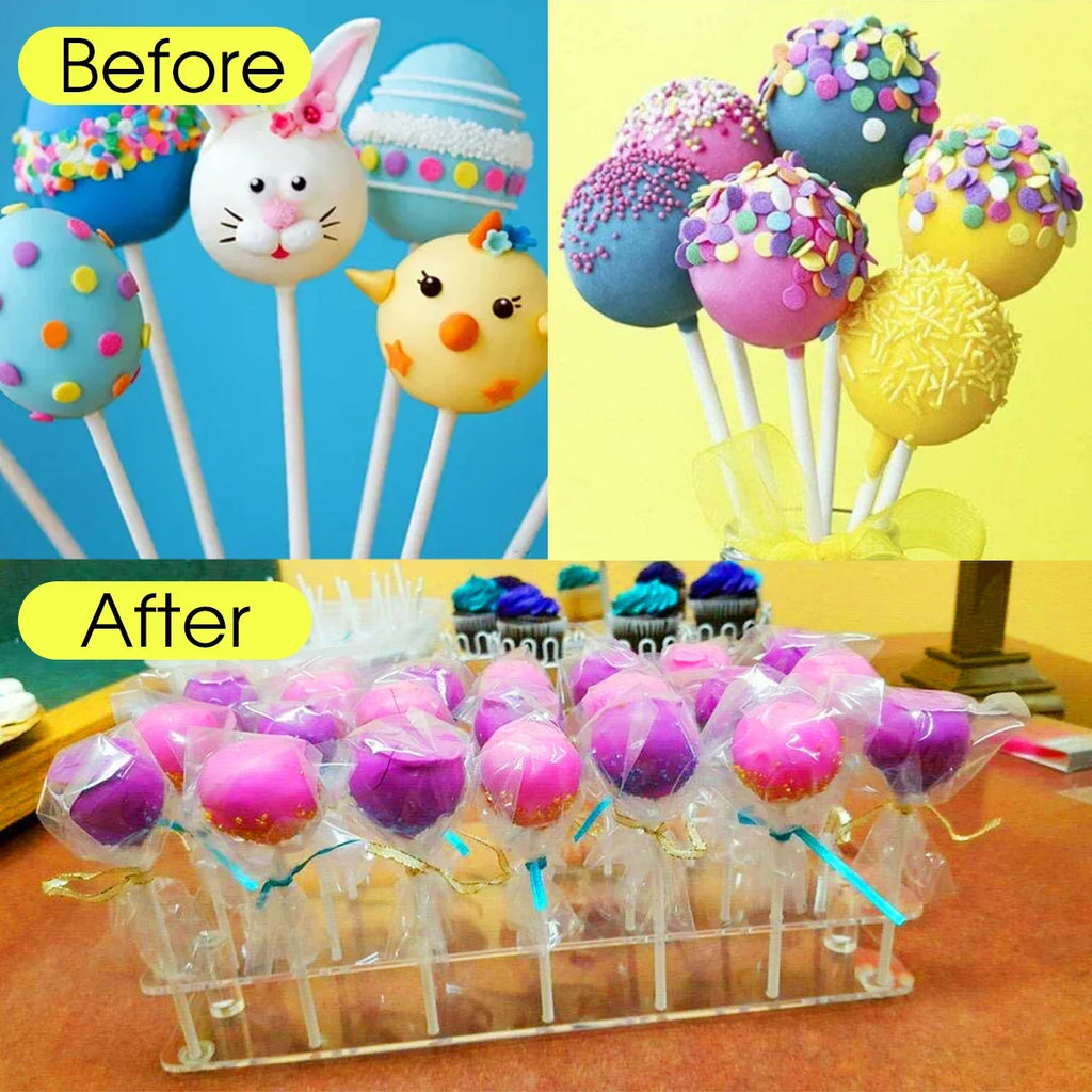 Acrylic Lollipop Stand 20/21-Hole Transparent Candy Display
