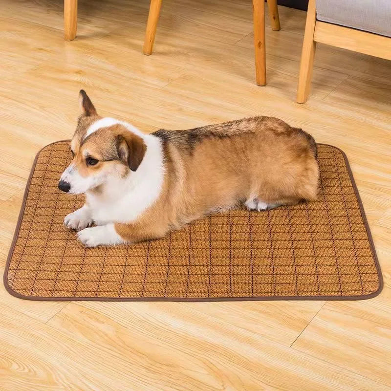 Bamboo Dog Cooling Mat – Summer Bed for Dogs & Cats