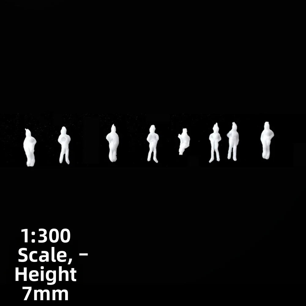 Miniature Scale Model People Figures White Plastic 10/100pcs
