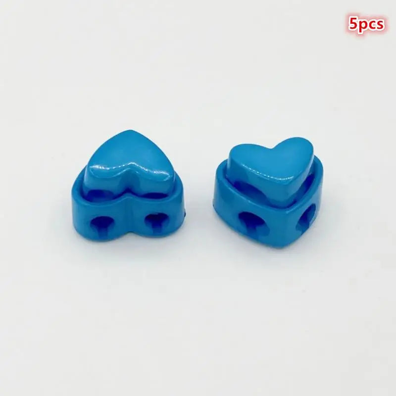 5pcs Heart-Shaped Cord Locks Spring Toggle Stoppers – 5 Pack