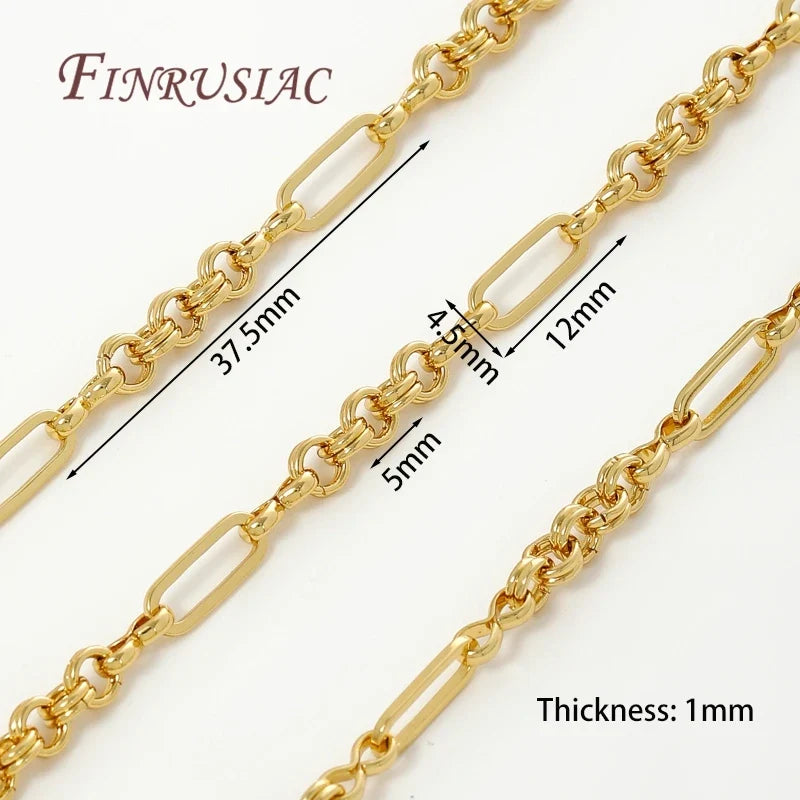18K Gold Plated Brass Chain – DIY Necklace Jewelry Making
