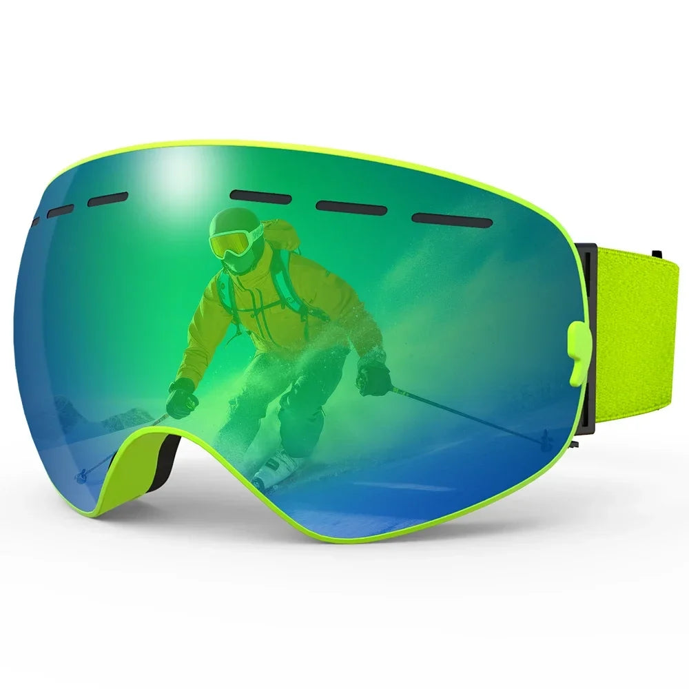 X-TIGER Magnetic Ski Goggles – Anti-Fog Snowboard Set