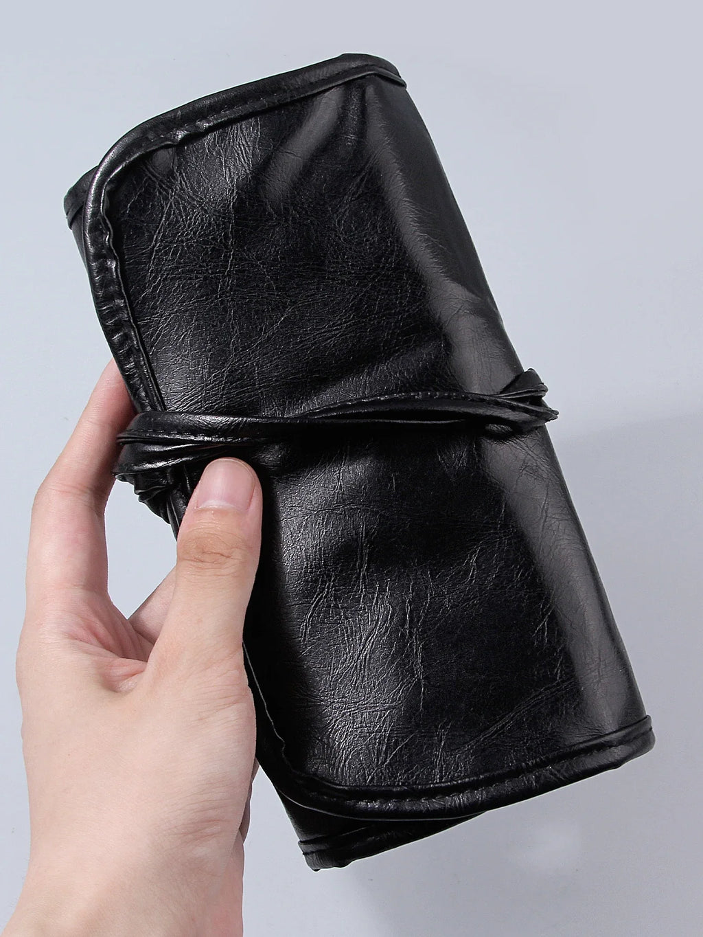 10-Slot Foldable Waterproof Makeup Brush Bag Travel Organizer