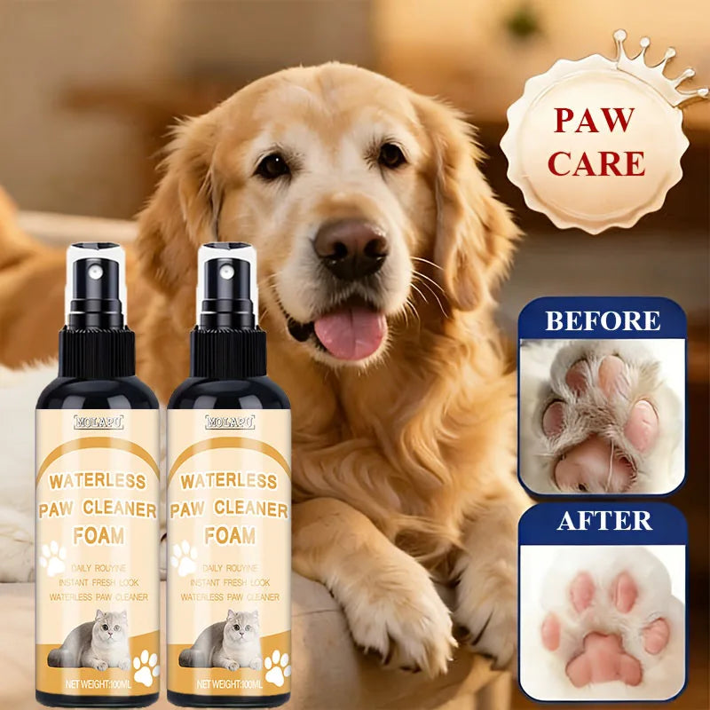Pet Paw Cleaning Foam – No-Rinse 2-in-1 Cleaner & Care