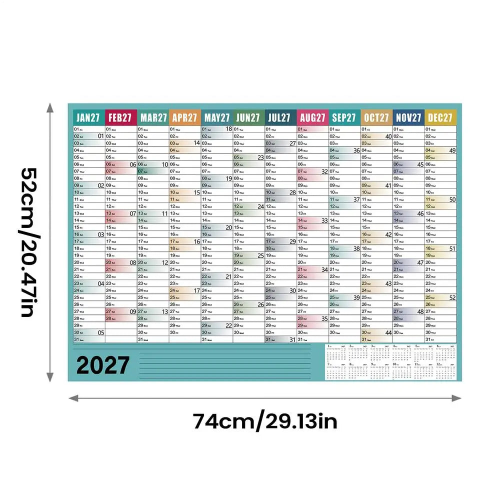 2027 Wall Calendar 12-Month Double-Sided Annual Planner