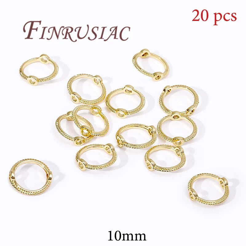 20Pcs 18K Gold Plated Bead Frames | DIY Jewelry Spacers
