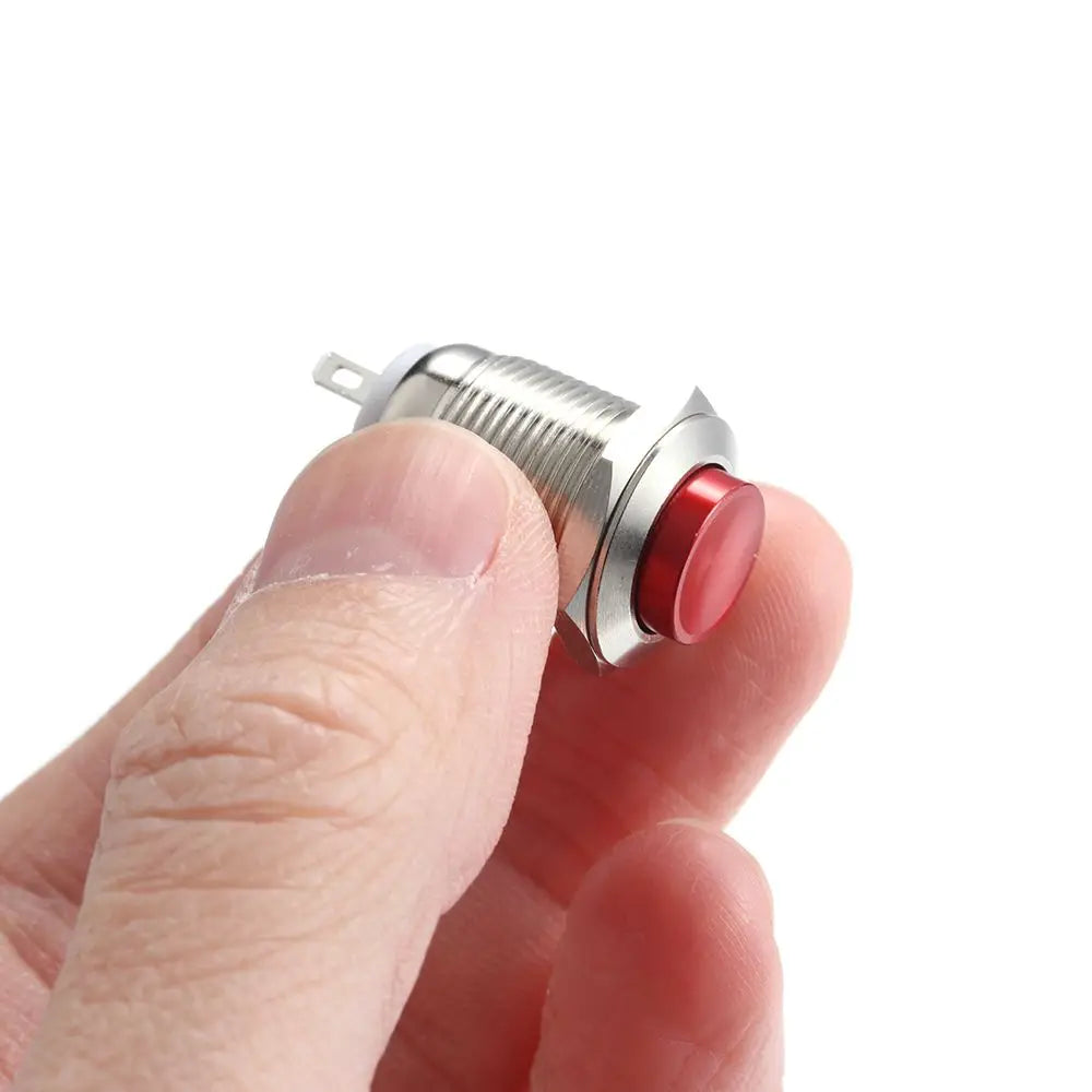 12mm Waterproof Momentary Metal Push Button Switch 250V