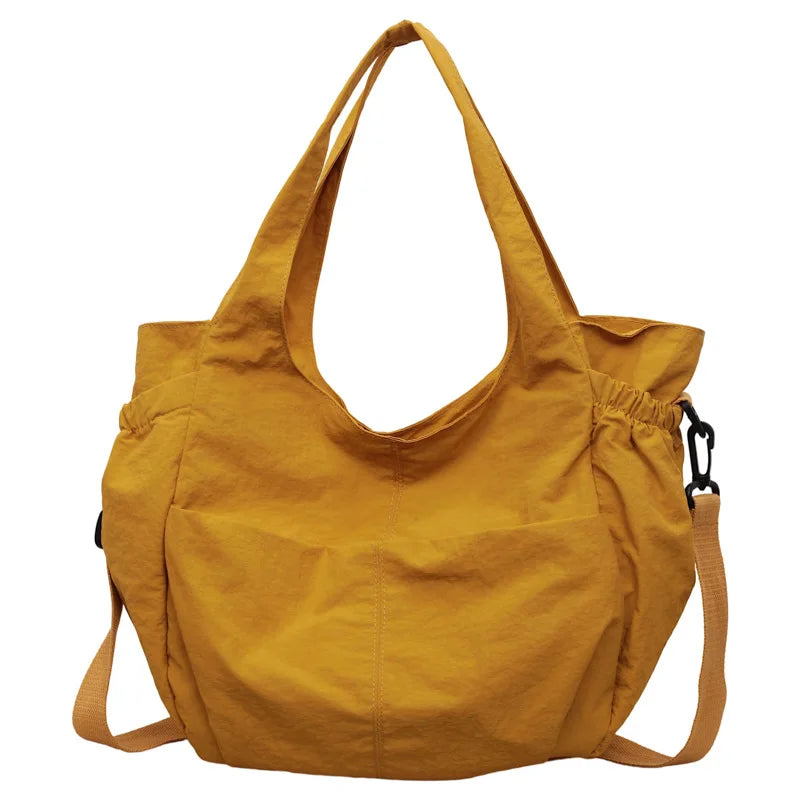 Korean Canvas Drawstring Bucket Bag – Retro Crossbody for Women