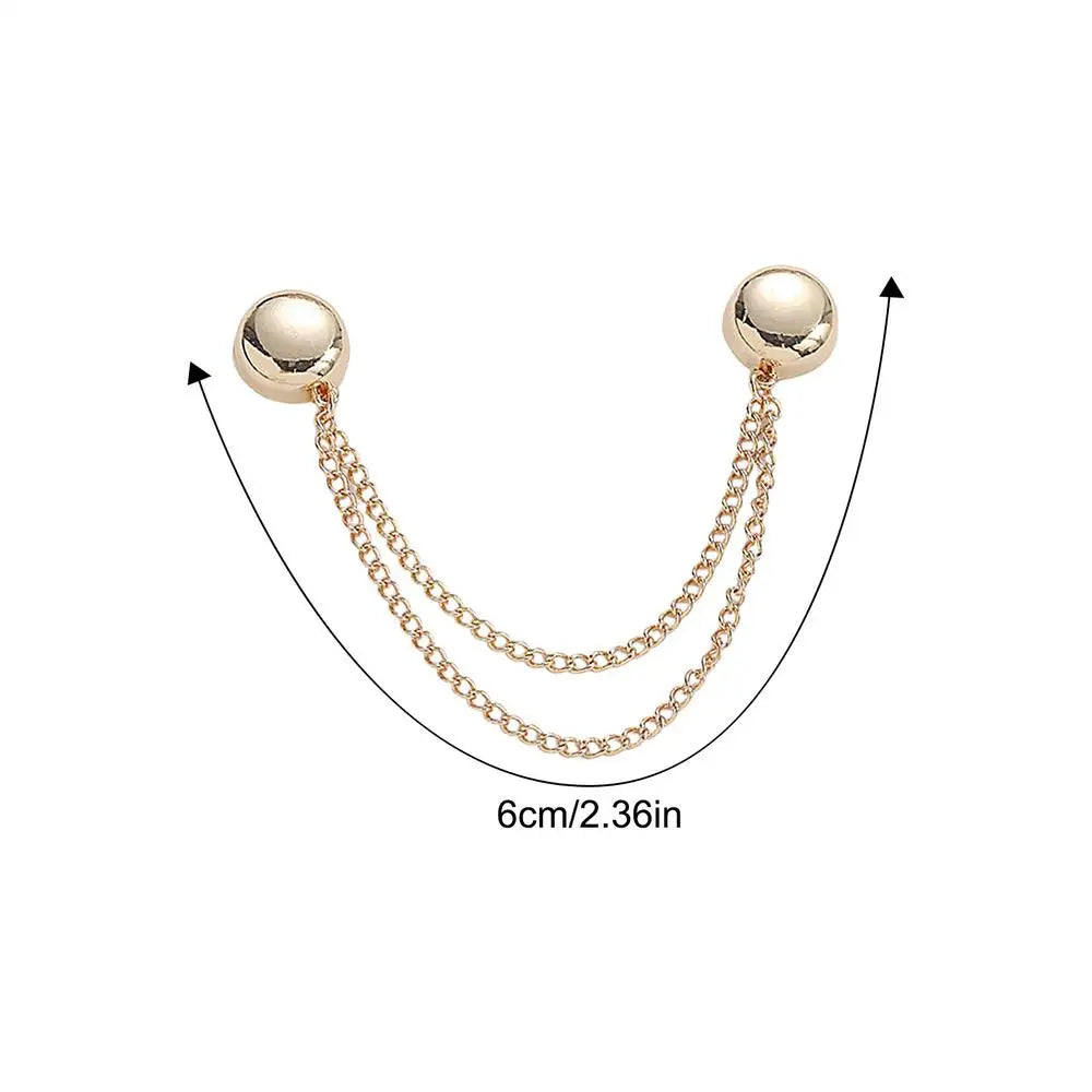 4Pcs Magnetic Clothing Clips Alloy Chain Button Pins