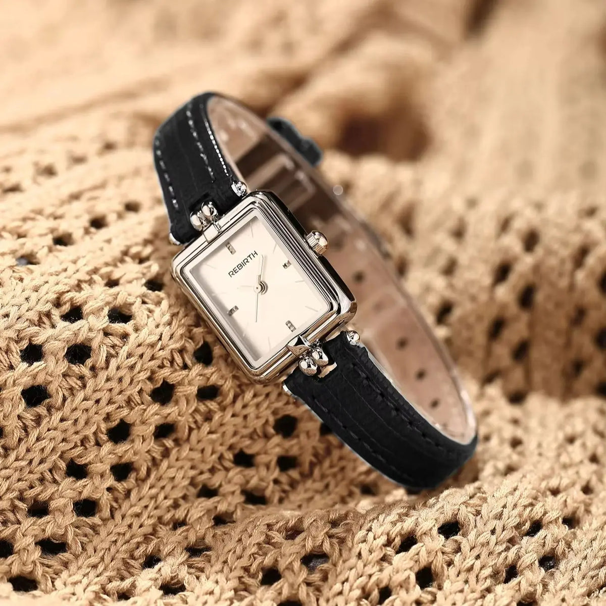 REBIRTH Roman Scale Quartz Watch | Leather Band Minimalist