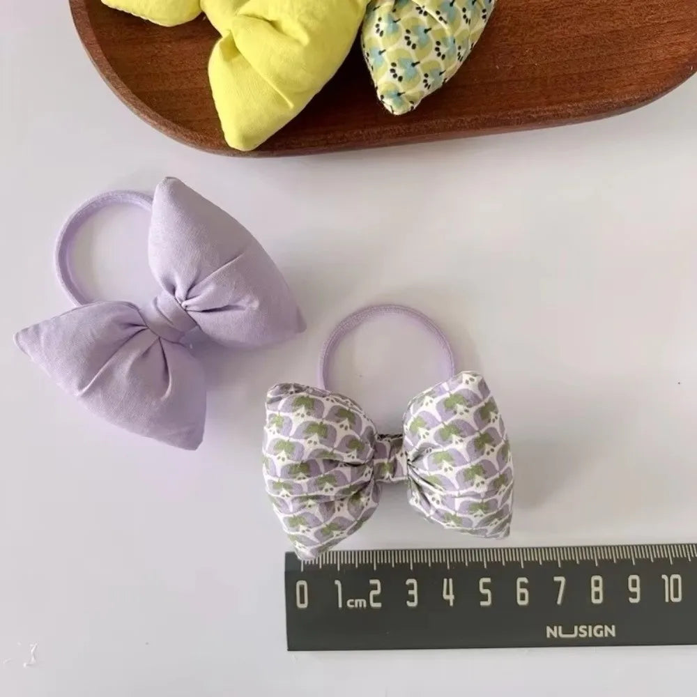 Floral Cotton Elastic Hair Bands for Toddlers – Baby Ponytail Ties