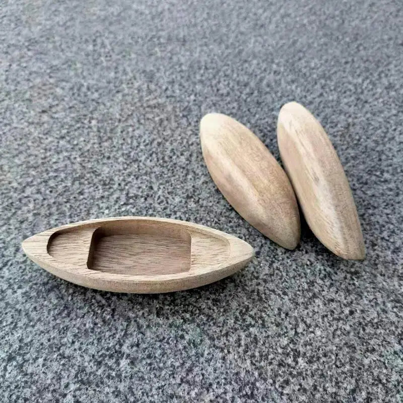 Handcrafted Wooden Boat Model Miniature Vintage Canoe Ornament