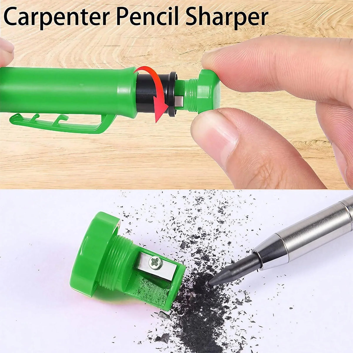 STONEGO Carpenter Pencil Set – 6 Refills & Sharpener