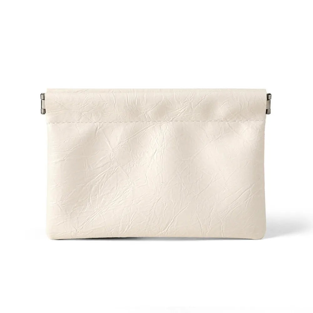 Waterproof PU Leather Coin Purse – Auto-Closure Mini Bag