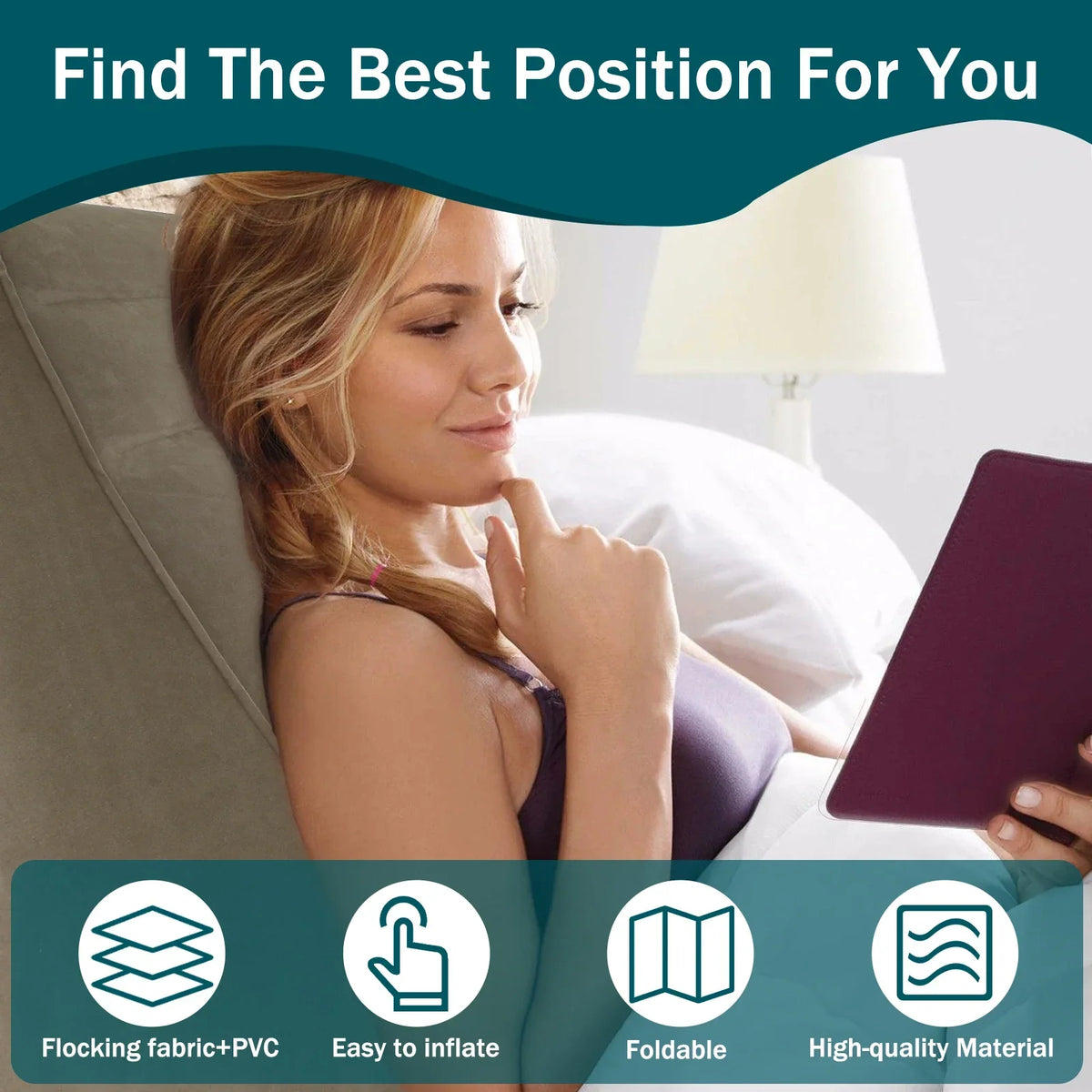 Portable Inflatable Wedge Pillow – Lumbar, Leg & Travel