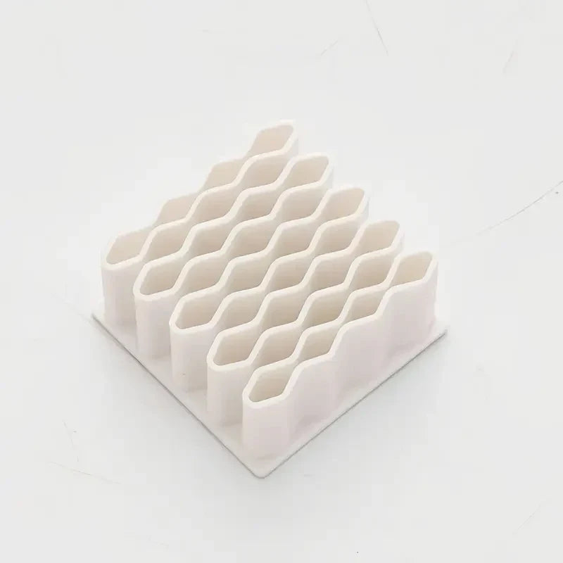 32-Slot Wave Desktop Organizer – Cosmetics & Pen Storage