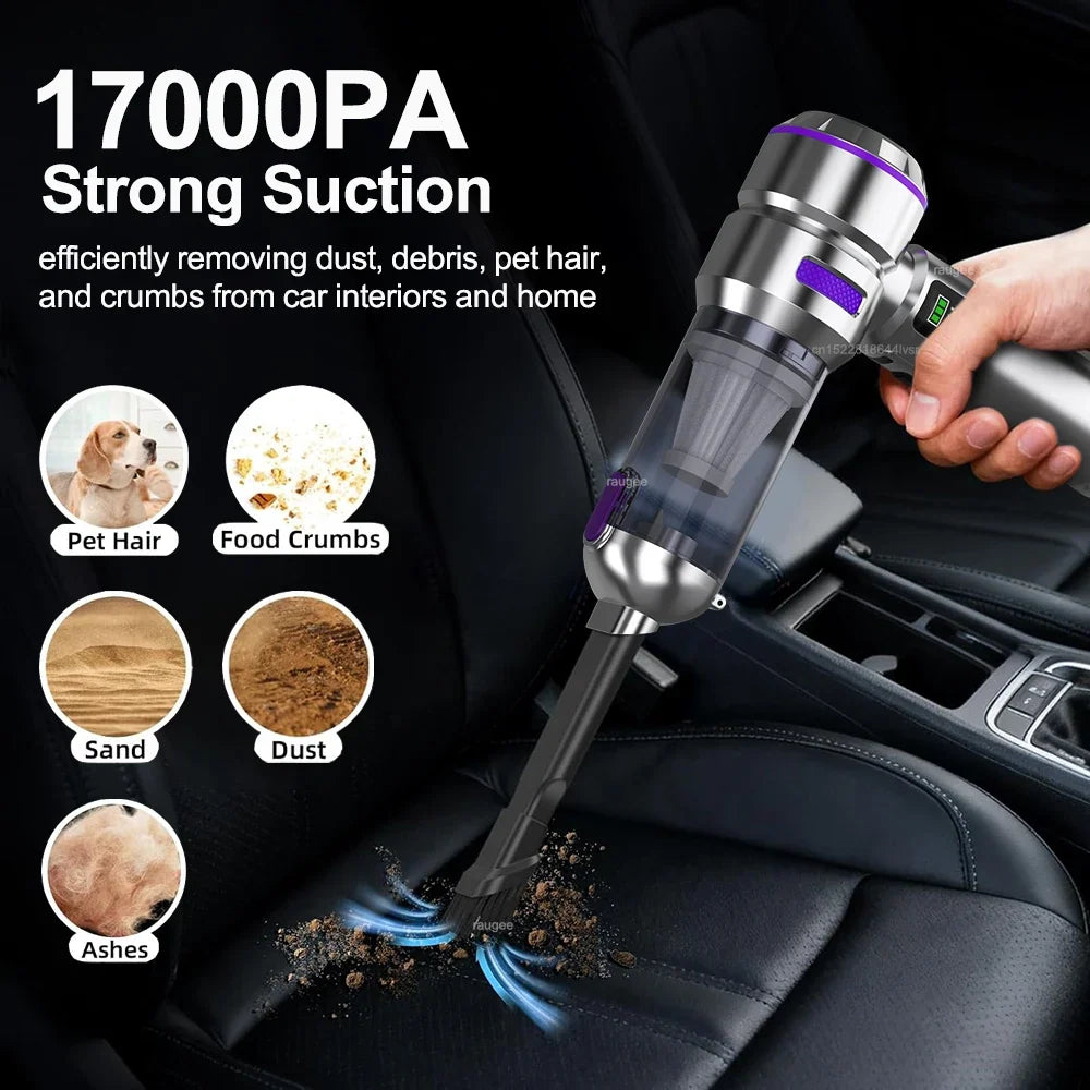 Raugee 17000Pa Cordless Car & Home Vacuum – Digital Display