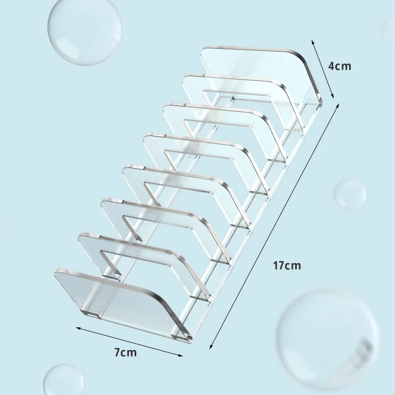 Acrylic Eyeshadow Palette Organizer – 7-Slot Makeup Storage Rack