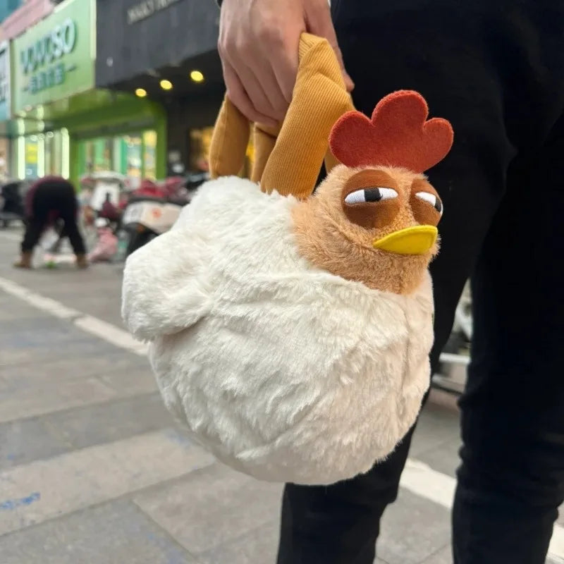 Novelty Hen Plush Handbag – Chicken Shaped Shoulder Bag Gift