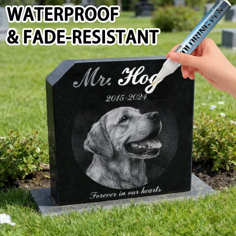 Gold Tombstone Inscription Pen – Waterproof & Fade-Resistant