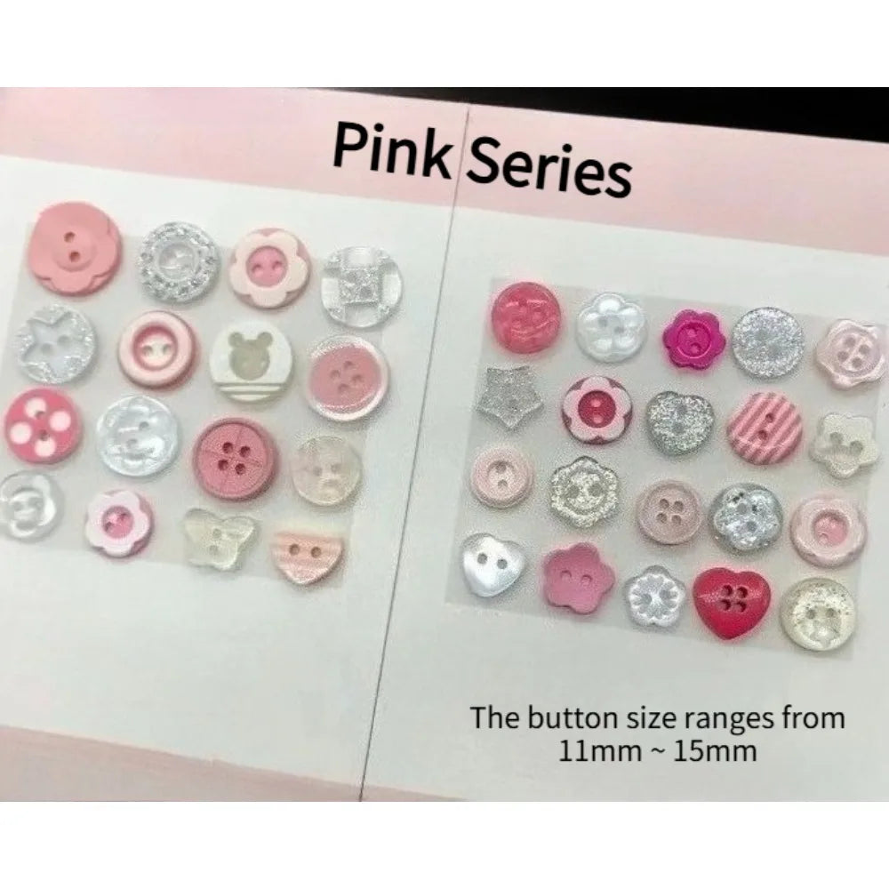 20pcs Winter Snowflake Resin Buttons Blind Box – DIY Craft