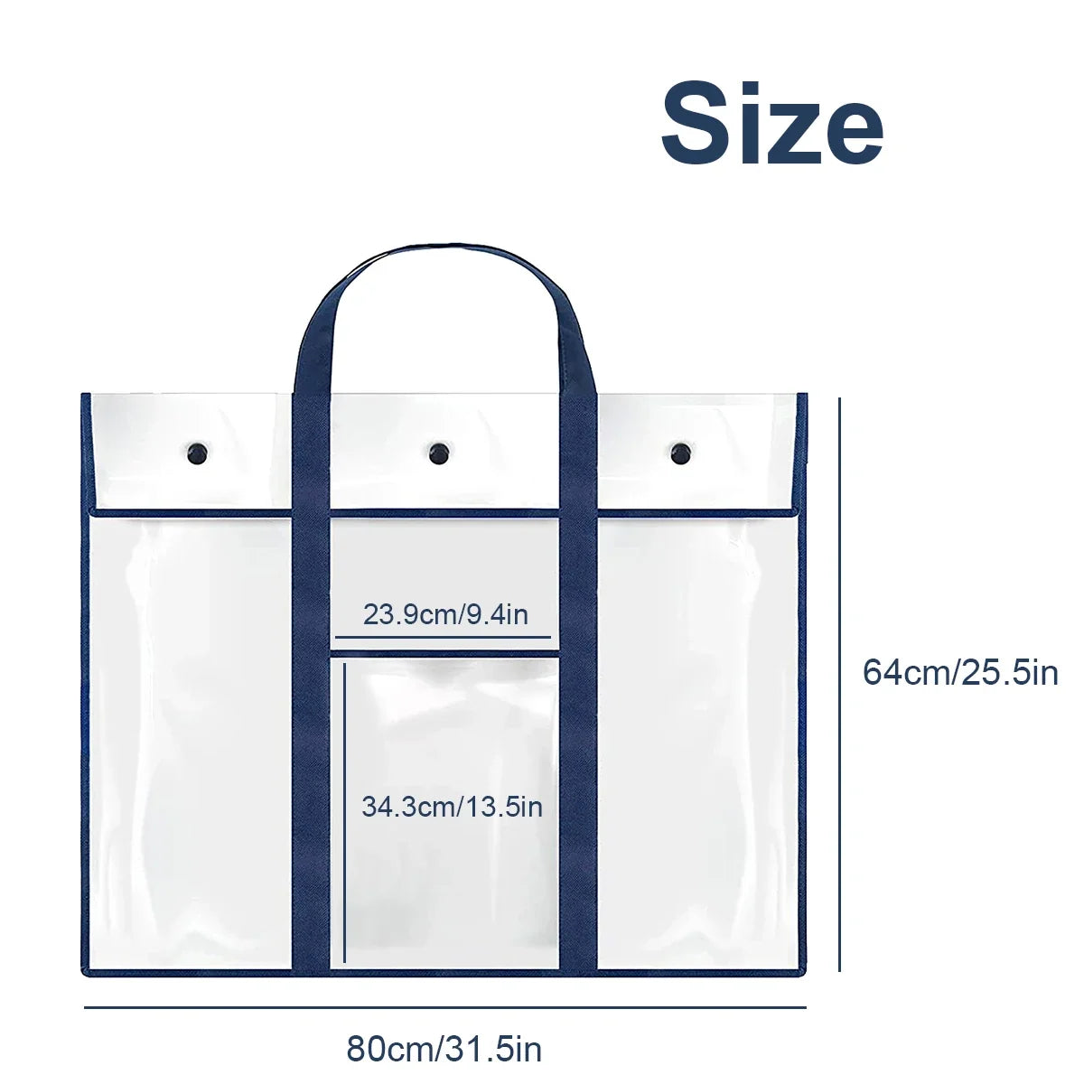 Clear PVC Art Portfolio Bag – Large Poster & Bulletin Board Holder