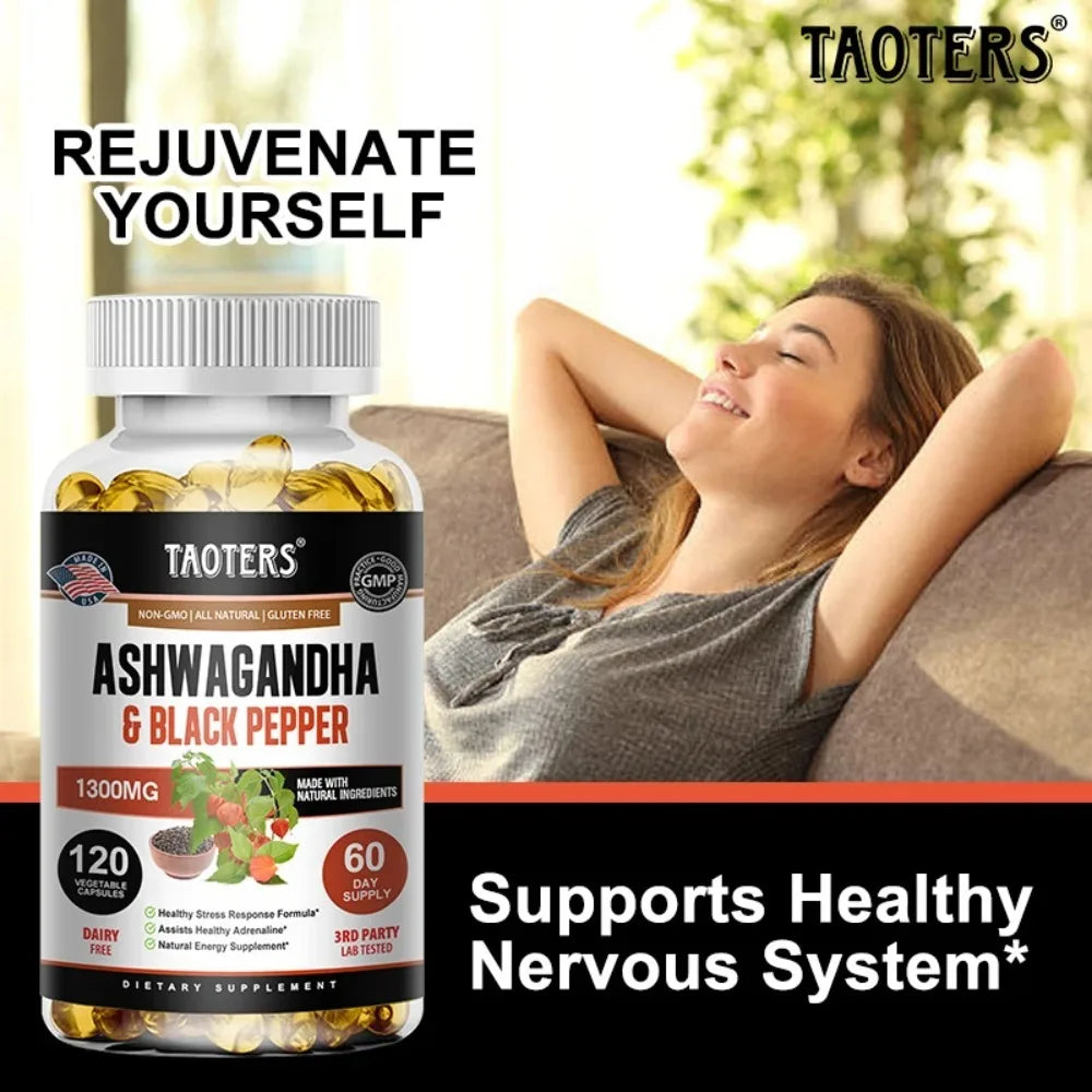 Ashwagandha Black Pepper Softgels – Sleep & Calm Support