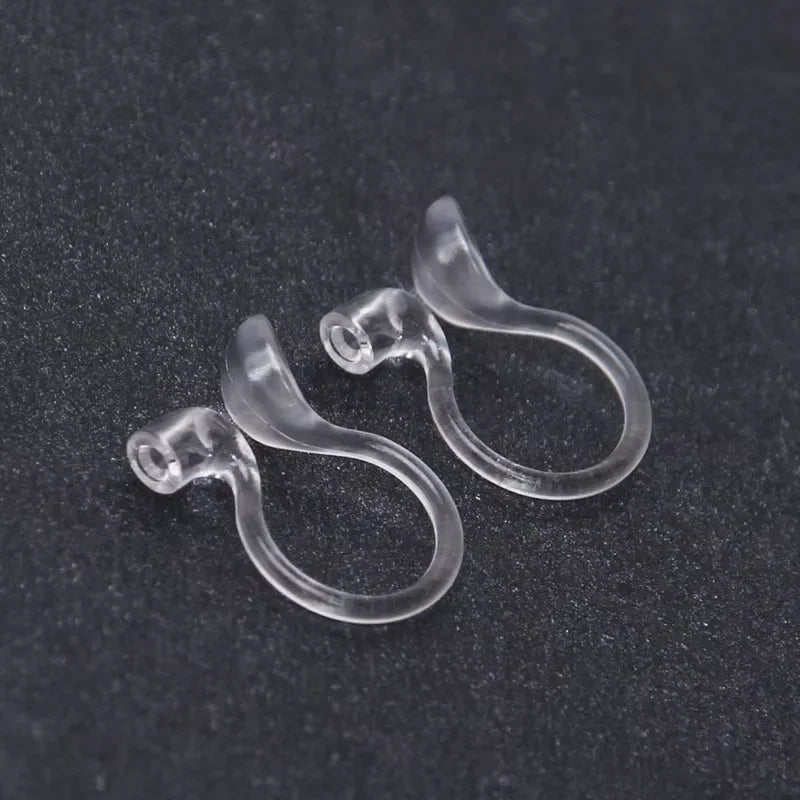 Clear U-Shaped Clip-On Earring Bases | 2 PCS DIY Jewelry Making