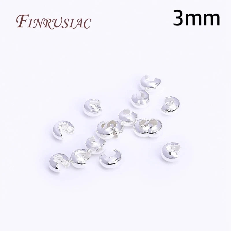 50Pcs 18K Gold Plated Crimp Beads & Covers | DIY Jewelry Findings