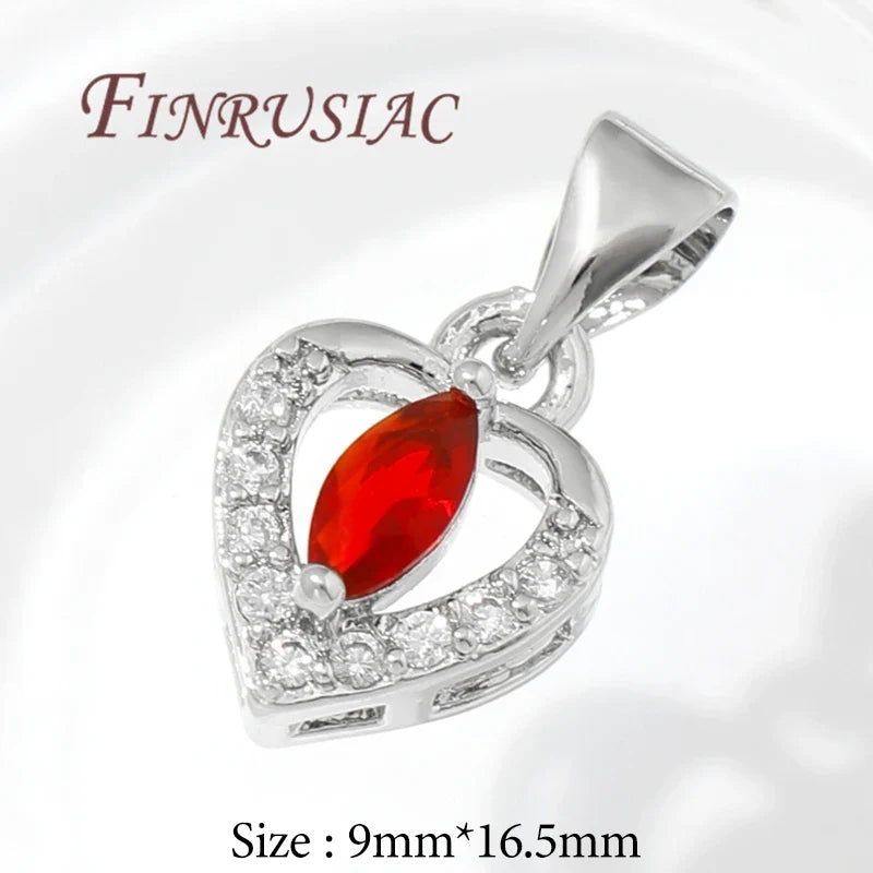 18K Gold Plated Zircon Charms – Sun Heart Star Pendants DIY