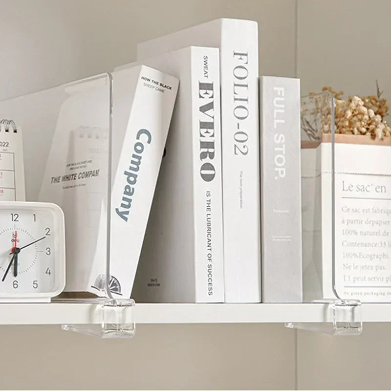 Clear Acrylic Closet Shelf Dividers | 2-Pack Wardrobe Organizer