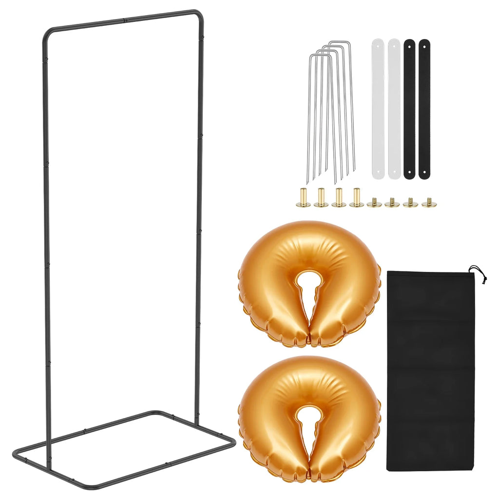 Adjustable Wedding Sign Stand with Leather Straps – 2 Heights